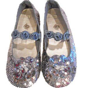 NEW Dress-up Silver Sparkly‎ Girls Shoes sz 3,4,5 inf 6, 7,8 Tdlr 3,4,5 Big Girl